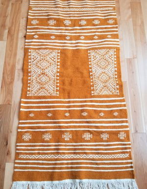Margoum tunisien-Tapis laine Ocre 2.1x4.3