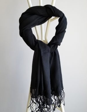 Foulard lin noire
